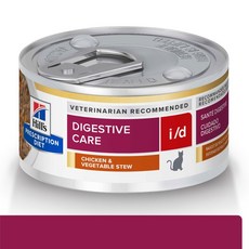 Hill's 希爾思 處方貓罐 i/d 消化護理 雞蔬口味 82G, 1個, i/d 消化護理-雞蔬 82G, 消化+腸道健康