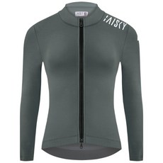 BAISKY百士奇自行車女款雙拉鍊抓絨長車衣 潔淨Ⅱ 深灰
