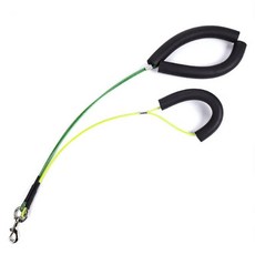 애견 미용테이블 리드줄 더블형 강아지 길리조절 암줄, 옐로우 그린, 옐로우 그린