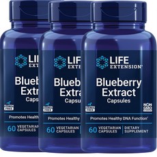 라이프 익스텐션 블루베리 추출물 캡슐 Life Extension Blueberry Extract, 60정, 3개