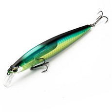 에이린 플로팅 미노우 130mm 18.5g 플래쉬 부스트 농어 삼치 넙치농어 광어 방어 미노우 플래쉬부스트 하드베이트, 그린, 1개