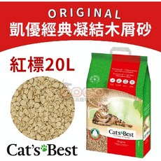 凱優COCO紅標木屑砂20L(約8.6kg)-凝結貓砂/低粉塵細粒, 1個