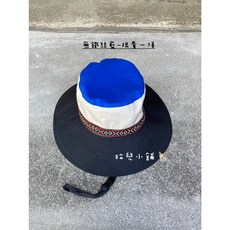拉兒小舖 拼色圖騰 登山帽 釣魚帽 速乾 遮陽帽 民族風漁夫帽 防曬帽, 無鐵絲-藍(只有一頂)