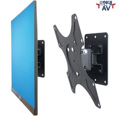 현대AV ND-2900 중대형 TV 벽걸이 브라켓 55인치/25kg/VESA 200x200mm 이내 설치 VESA 확장 지원 상하 각도 및 좌우 회전 조절 한글 설치안내서, ND-2900 (블랙 색상), 1개