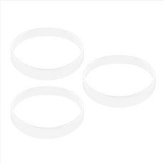 3PCS 씰 고무 씰 예비 씰 예비 부품 Nutri Ninja 6/7 Fins Blade Blender Mixer(Ø 10cm)와 호환, 투명한 흰색