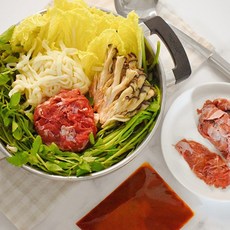 화개장터 캠핑요리 밀키트 얼큰 칼국수 샤브샤브, 얼큰 샤브 칼국수, 1개