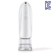 케이엠 홈케어 휴대용 충전식 고압 미세 나노입자분사 저분자 미스트기 수분공급기, 화이트