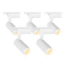 라인라이팅 LED 에코 원통 COB 일체형 레일조명 화이트 10w (주광/전구/주백), 5개, 전구(노란빛)