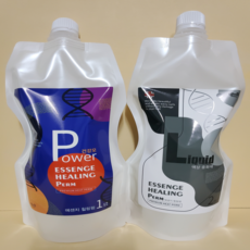 에센지 프리미엄 힐링펌 열펌제 건강모P+액상중화제 파마약 세트(1제+2제) 웨이브 매직 아이롱펌 미용실 전문가용 펌제, 2개, 400ml