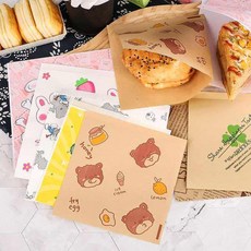 홈베이킹 쿠키 포장 봉투 샌드위치용 방유 포장지