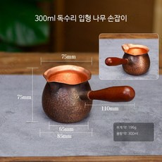 손잡이 차 주전자 단조 티포트 구리 분배기 차우리기 손잡이다관 내열 우드 우드손잡이 다관, C_나무 손잡이 독수리 입형 300ml, 1개, 1L