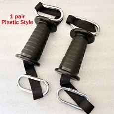 콘미끄럼 방지 알루미늄 금속 핸들 이두근 굴곡 및 하향 압력 홈트 D 핸드 그립 장비 1 쌍, 02 plastic style