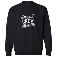 Official Crew Member Stamp 기모 맨투맨 티셔츠
