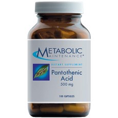 METABOLICMAINTENANCE 泛酸 500 毫克膠囊, 100顆, 1罐