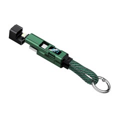 4in1 65W 고속충전케이블 키링 데이터 케이블 스마트 디지털 표시, 1개, 녹색, 20cm