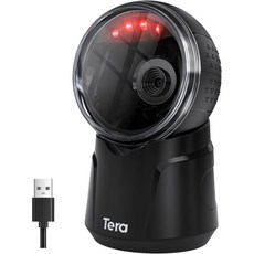 바코드 스캐너 리더기 테라 데스크탑 전방향 1D 2D QR 핸즈프리 USB 유선 조절 가능한 스캔 헤드 플러그 앤 플레이 POS 슈퍼마켓 소매점 모바일 결제 모델 9000