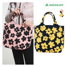 그린조이 여성 자가드 플라워백, 라이트핑크