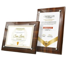 A4 證書框 實木款 21*29.7cm 亞克力面板, 1個