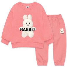 Little rabbit 兒童兔子印花長袖T恤+長褲