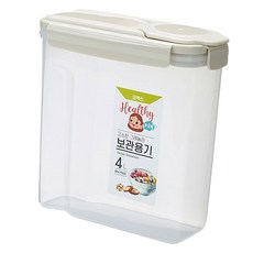 그래놀라 보관용기 4L 밀폐형 곡물 저장통 뚜껑형 건조식품 용기, 1개