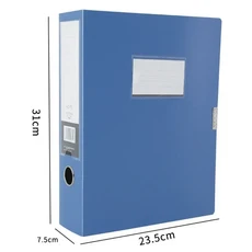파일 정리 검정 A4 폴더 방진 두꺼운 종이 보관 상자 PP 플라스틱 문서케이스 테스트 용지, 05 Blue7.5cm