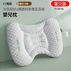 DFMEI 太空分區枕嬰幼兒童枕頭枕芯3到6歲以上護頸椎助睡眠家用四季通用, 【藍色】太空分區護頸枕-單隻(3個月到6歲)