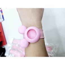 캔들메이드 실리콘 밴드 미키/모기퇴치팔찌, 핑크