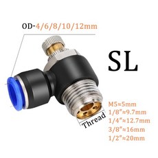 5개입 4mm 6mm 8mm 공압 에어 피팅 PL/PB/PC/PCF/SL 나사 1/8인치 1/4 3/8 1/2 직선 호스 파이프 퀵 커넥터, 04 PL (5PCS), 01 OD4mm-M5