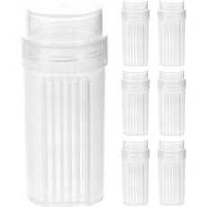 7pcs 코플린 염색 병 뚜껑이 있는 슬라이드 용량의 플라스틱 염색 탱크 5개 실험실 현미경 용품 학교용 시약 세척 용기 보관