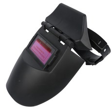 自動變光電焊面罩 太陽能自動變光 調節面罩 氩弧焊燒焊焊接面具 頭戴式全自動焊工防護焊帽, 1個, 黑