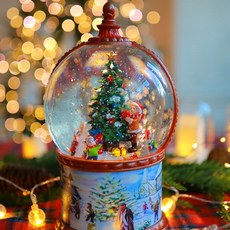 트리와 소년 대형 원형 오르골 장식 소품 장식 여자친구 집들이 선물 인테리어 소품