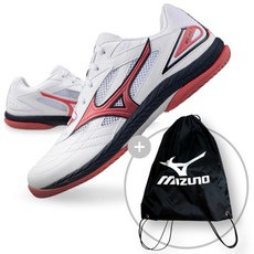 미즈노 웨이브드라이브9 탁구화+신발주머니세트 81GA220551 화이트와인블랙 남녀공용