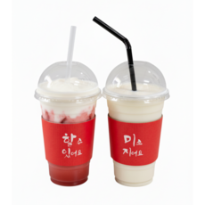 굿힐링 컵홀더 좋은문구 빨강 1000개 10/13온스 아이스컵 92파이용