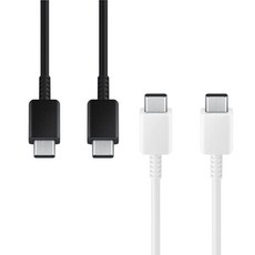 삼성 노트북 초고속 C to C 케이블 3A 65W 갤럭시북전용 1.8M EP-TA865 화이트 블랙, 1개