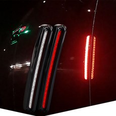 리플렉션 도어가드 /차량용문꼭방지커버, 블랙+레드, 1세트