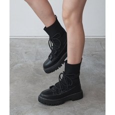 솔트앤초콜릿 레이스업 청키솔 니트 삭스 부츠 412346016 (4cms) 320628