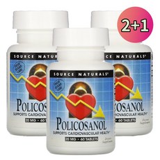 소스내츄럴스 폴리코사놀 20mg 60타블렛 2+1, 60정