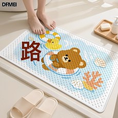 DFMEI 浴室PVC防滑墊衛生間地墊洗澡腳墊沐浴房防水防滑防摔墊子, 40*70cm