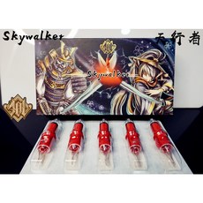 TAIWAN DH TATTOO SUPPLY SOL天行者精品一體針 紋身師專用 安全衛生 色彩飽和, 1個, 1205RM(5弧形排針打霧)0.35, 紅針