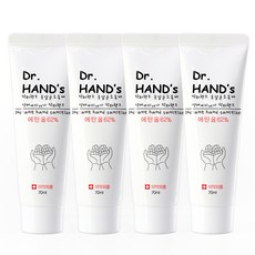 닥터핸즈 휴대용 손소독제 손소독젤 70ml, 4개