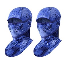 INCONTRO 防曬防塵面罩 2入, 點深藍色