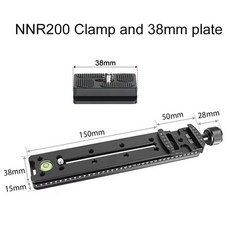 퀵 릴리즈 클램프 슬라이드 레일 삼각대 볼 마운트 어댑터 망원 렌즈 지지판 카메라 아르카용, 색상: 2. NNR200S