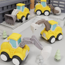 자동차장난감세트 포크레인 불도저 굴착기 자동차 중장비 어린이장난감, 중장비장난감_굴착