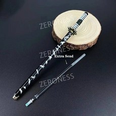 귀멸의칼날 볼펜 카타나모양 젠이츠 시노부 기유 금속 문구 애니메이션 20cm 젤잉크펜, Shinazugawa Sanemi