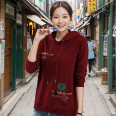 [오앤디샵] 클래식 가을 봄 여성 레터링 티셔츠 후드티