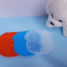 강아지 식기 매트 반려동물 급식 실리콘 강아지 슬로우 식기 고양이 방지 스트레스 핥는 간식 패드 놀이, 블루