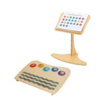 來而康 PlayMe 玩偶的家 腳響樂 A1901 演奏表演腳鈴 腳踏鈴 音樂遊戲玩具, 1個, 木紋