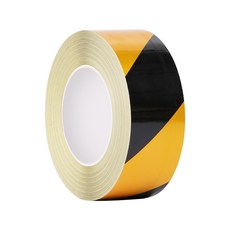 反光黑黃警示膠帶 4公分寬 25公尺長 高粘性不殘膠 亮面反光效果佳, 1個, 黑黃