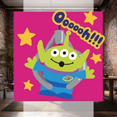 보석십자수 핑크 외계인 10X10 스티커형 큐빅아트 캐릭터소품만들기 만들기키트 혼자놀기 큐빅비즈 비즈공예