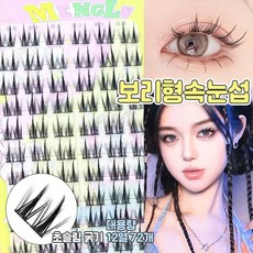 태양꽃 블랙 지지대 초보자용 3종혼합 악마 만화 인조 속눈썹, 1개, 쌍첨밀 이삭